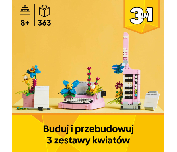LEGO Creator 31169 Maszyna do pisania z kwiatami - 1283669 - zdjęcie 4
